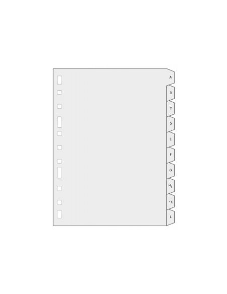 Separador Alfabetico Multifin 3005 Plastico Folio Natural 20 Pestañas 215X310 Mm