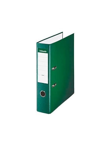 Archivador De Palanca Esselte Carton Forrado Pvc Folio Lomo De 75 Mm Con Rado Verde