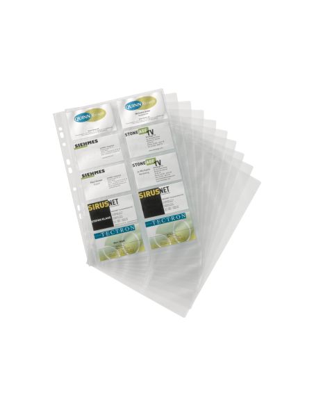 Recambio Fundas Duraclip Para Tarjetero 2384 Bolsa De 10 Hojas Capacidad 20 Tarjetas Por Hoja
