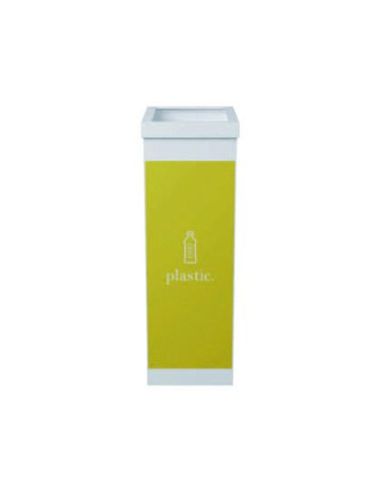 Contenedor Papelera Reciclaje Paperflow Con Tapa Poliestireno Para Plasticos 60 L 76X36,3X26,3 Cm