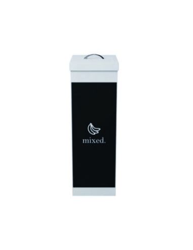 Contenedor Papelera Reciclaje Paperflow Con Tapa Poliestireno Para Residuos Organicos 60 L 76X36,3X26,3