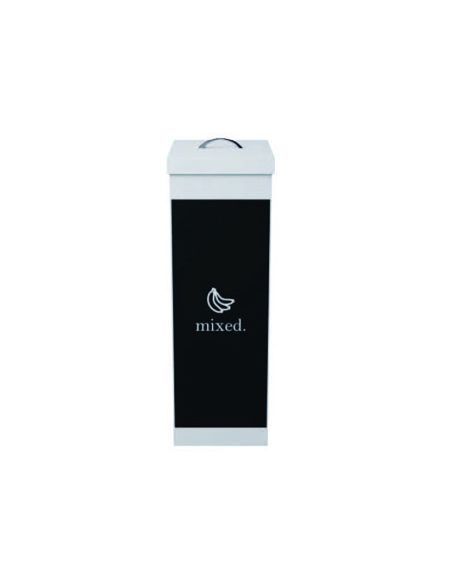 Contenedor Papelera Reciclaje Paperflow Con Tapa Poliestireno Para Residuos Organicos 60 L 76X36,3X26,3
