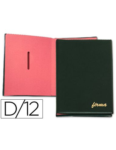 Portafirmas Pardo 0874 12 Departamentos Color Negro