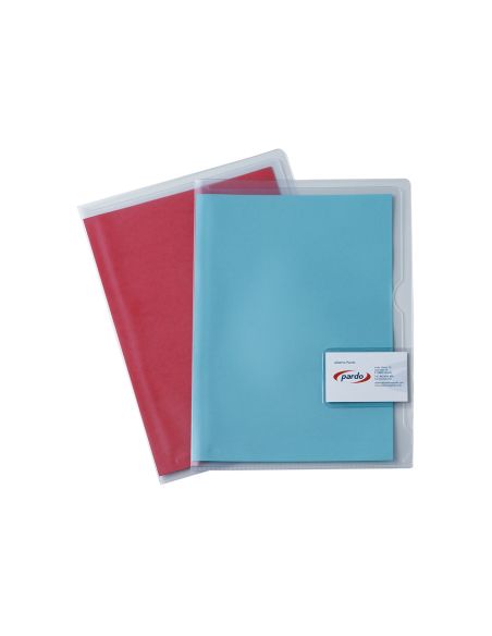 Carpeta Dossier Uñero Plastico Pardo Folio Transparente