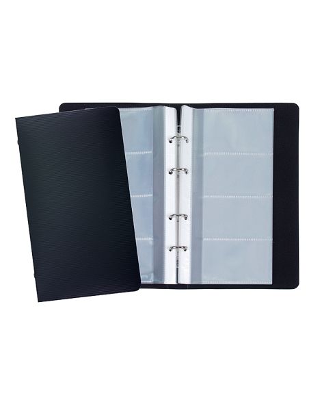 Tarjetero Liderpapel 4 Anillas 15 Fundas De 4 Departamentos 265X145 Mm