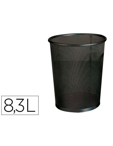 Papelera Metalica Q-Connect Rejilla Negra 190X260X235 Mm