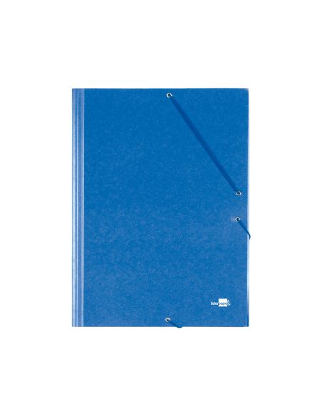 Carpeta Liderpapel Gomas Tres Solapas Carton Prespan Folio Color Azul