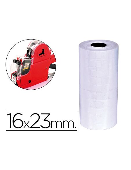 Etiquetas Q-Connect Blanca 16X23 Mm Lisa Rollo 700 Etiquetas Para Etiquetadora Q-Connect Kf00711