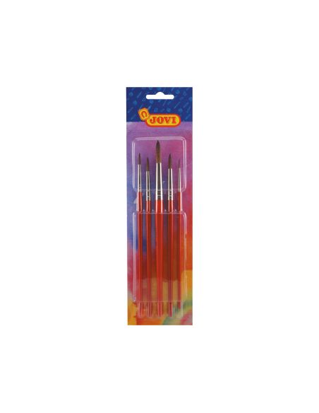 Pinceles Acuarela Jovi Blister De 5 Unidades Surtidas