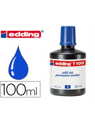 Tinta Rotulador Edding T-100 Azul Bote 100 Ml