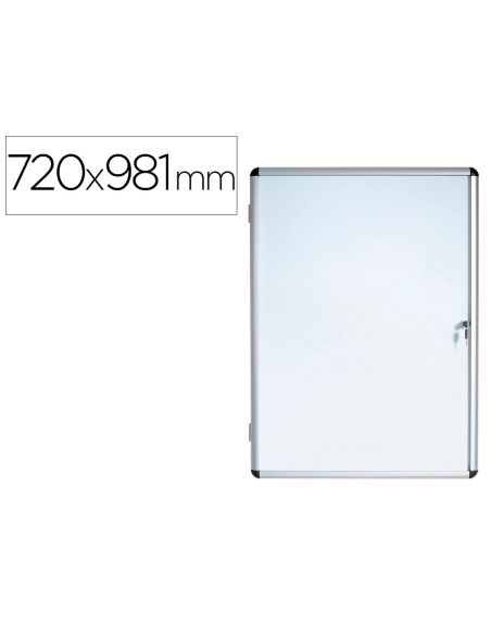 Vitrina De Anuncios Bi-Office Fondo Magnetico Extraplana De Interior 720X981 Mm