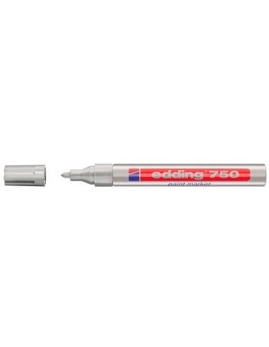 Rotulador Edding Punta Fibra 750 Plata Punta Redonda 2-4 Mm