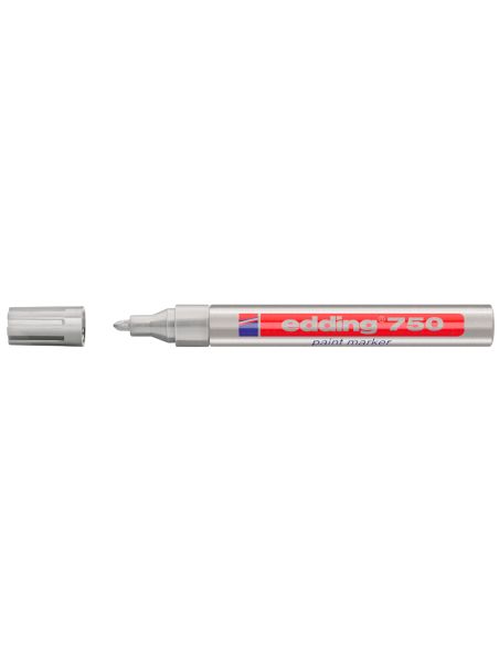 Rotulador Edding Punta Fibra 750 Plata Punta Redonda 2-4 Mm