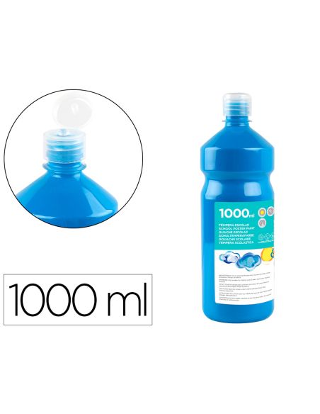 Tempera Liquida Liderpapel Escolar 1000 Ml Azul