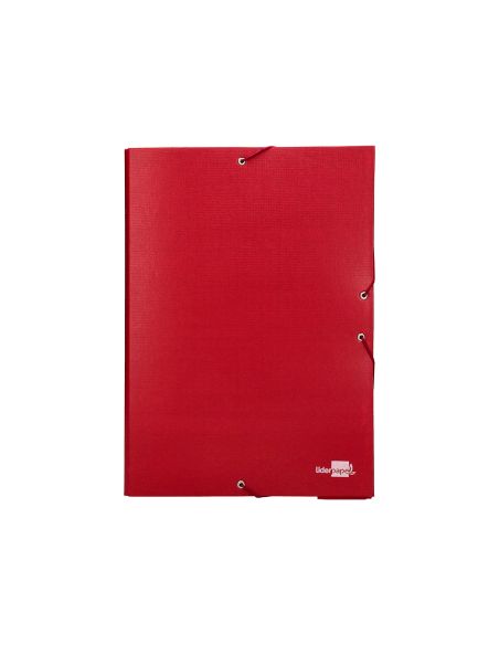 Carpeta Proyectos Liderpapel Folio Lomo 90Mm Carton Forrado Roja