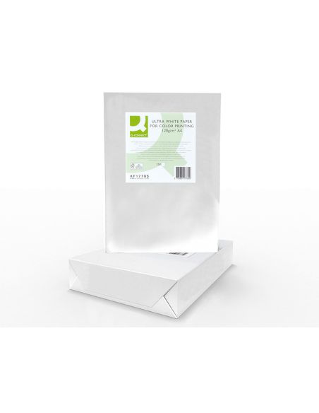 Papel Fotocopiadora Q-Connect Ultra White Din A4 120 Gramos Paquete De 250 Hojas