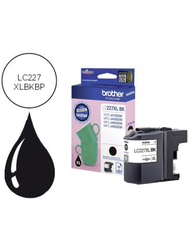 Ink-Jet Brother Lc-227Xl Negro Dcp-J4120Dw / Mfc-J4420Dw / J4620Dw / J4625Dw 1200 Pag