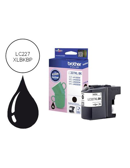 Ink-Jet Brother Lc-227Xl Negro Dcp-J4120Dw / Mfc-J4420Dw / J4620Dw / J4625Dw 1200 Pag