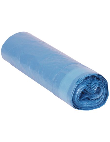Bolsa Basura Domestica Azul Cierra Facil 55X60 Galga 120 Rollo De 20 Unidades
