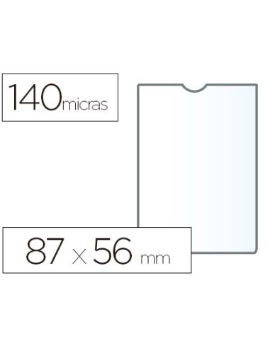 Funda Portadocumento Esselte Plastico Transparente 140 Micras Tamaño 87X56 Mm