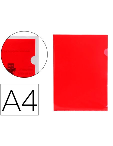 Carpeta Liderpapel Dossier Uñero 44000 Polipropileno Din A4 Roja 20 Hojas