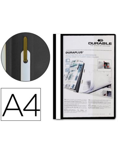 Carpeta Duraplus Din A4 Con Fastener Negro Durable