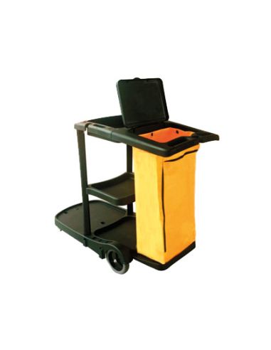 Carro De Limpieza Q-Connect De Polipropileno Con Ruedas 58X24X96 Cms