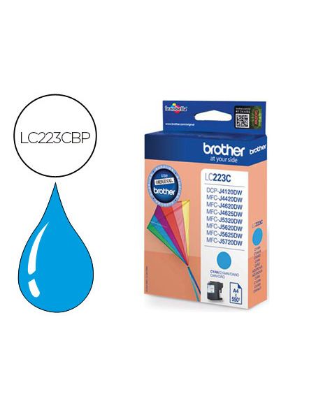 Ink-Jet Brother Lc-223Cbp Cian Dcp4120Dw Mfcj4420Dw Mfcj4620Dw Mfcj5320Dw 550 Pag