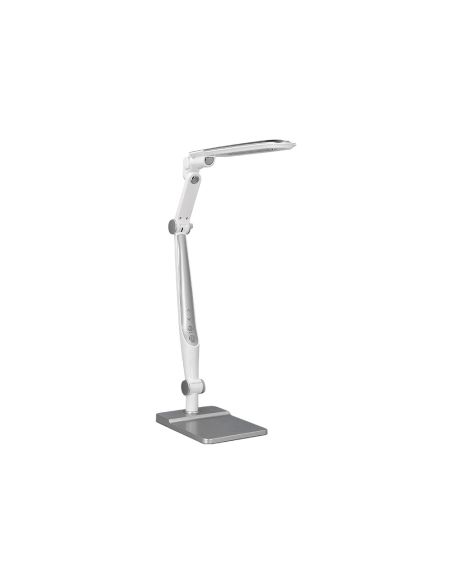 Lampara De Escritorio Q-Connect Led 9W 550 Lm Tactil 3 Niveles Color Brazo Y Base Oscilantes Plateado
