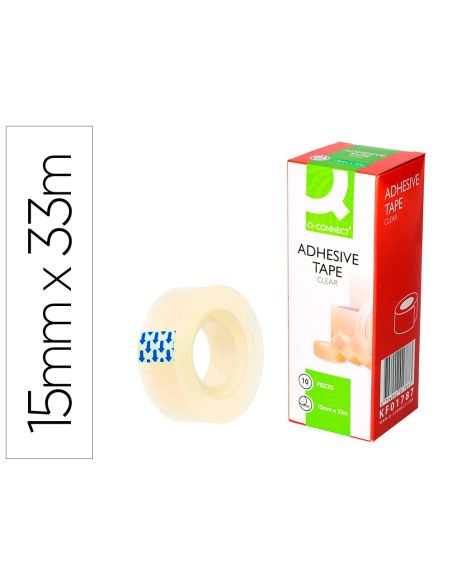 Cinta Adhesiva Q-Connect Transparente 33 Mt X 15 Mm