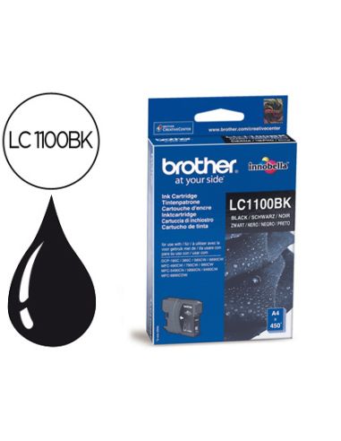 Ink-Jet Brother Lc-1100Bk Negro 450 Pag