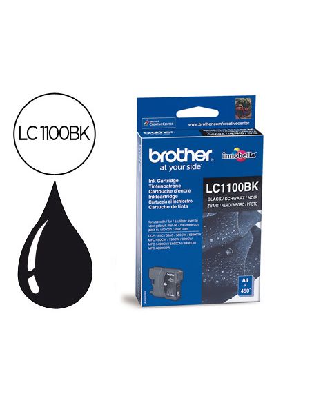 Ink-Jet Brother Lc-1100Bk Negro 450 Pag