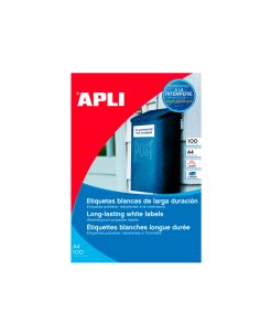 Etiqueta Adhesiva Apli Poliester 210X297 Mm Resistente A La Interperie Laser Pack De 100 Hojas 2