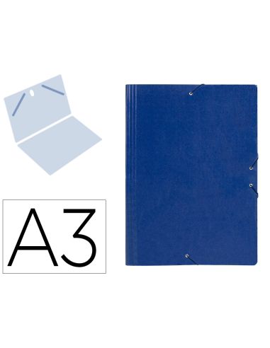 Carpeta Planos Liderpapel A3 Carton Gofrado N 12 Azul