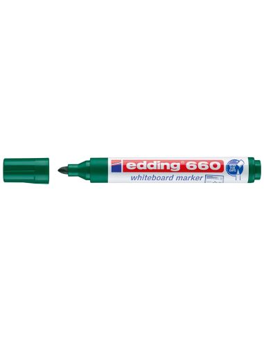 Rotulador Edding Para Pizarra Blanca 660 Color Verde Punta Redonda 1,5-3 Mm