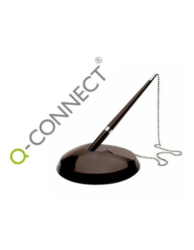 Boligrafo Extensible Q-Connect Con Cadena Metalica Y Soporte Adhesivo