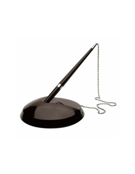 Boligrafo Extensible Q-Connect Con Cadena Metalica Y Soporte Adhesivo