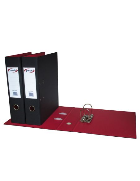 Archivador De Palanca Pardo Folio Plastico 2 Anillas De 70 Mm Color Negro
