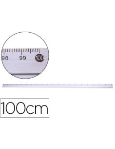 Regla Q-Connect Metalica Aluminio 100 Cm
