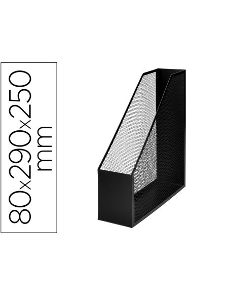 Revistero Metalico Q-Connect Rejilla Negro 79X289X250 Mm