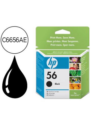 Ink-Jet Hp N.56 Negro Dj 450 5550 5152 5500 5600 5650 5800 5850 9650 9670 9680 Ps Serie 7000 7260 Psc1110 1310 1315