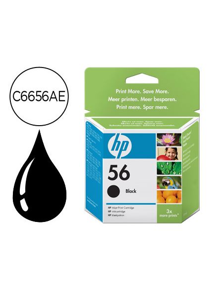 Ink-Jet Hp N.56 Negro Dj 450 5550 5152 5500 5600 5650 5800 5850 9650 9670 9680 Ps Serie 7000 7260 Psc1110 1310 1315