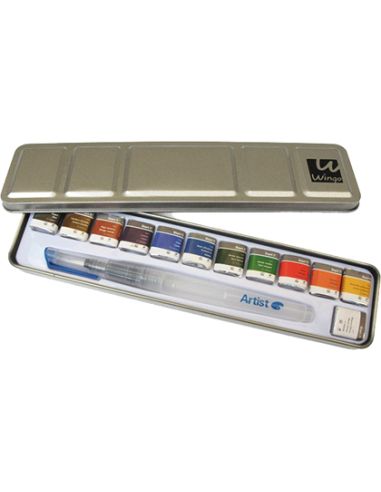 Acuarela Artist Start Caja Metal 12 Colores Surtidos + Pincel Rellenable