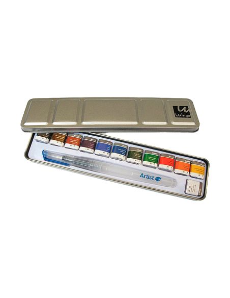 Acuarela Artist Start Caja Metal 12 Colores Surtidos + Pincel Rellenable