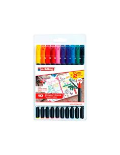 Rotulador Edding Punta Fibra 1200 Caja Metalica 10 Unidades Colores Surtidos Punta Redonda 0,5 Mm 2