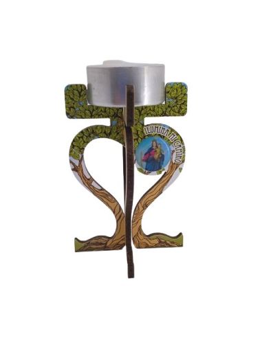 Candelabro Arbol 10X6Cm + Vela Maria Auxiliadora