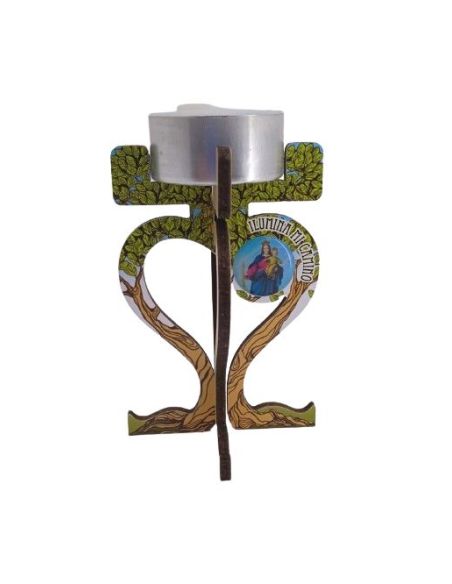 Candelabro Arbol 10X6Cm + Vela Maria Auxiliadora