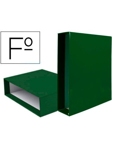 Caja Archivador Liderpapel De Palanca Carton Folio Documenta Lomo 75Mm Color Verde