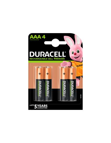 Pila Duracell Recargable Staycharged Aaa 900 Mah Blister De 4 Unidades