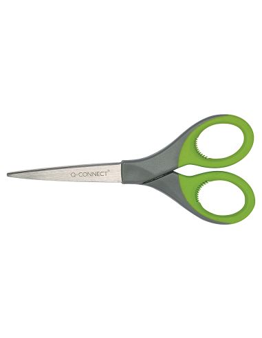 Tijera Q-Connect Mango Caucho 7" 17 Cm Blister